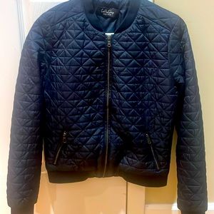 NWT Coffee Shop Quilted Navy Kids Jacket size Medium